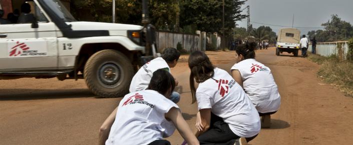 MitarbeiterInnen von MSF in Bangui