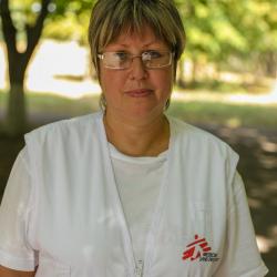MSF psychologist Natalia Polovynko
