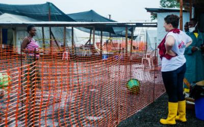 Das Ebola-Behandlungszentrum ELWA3 von Ärzte ohne Grenzen in der liberischen Hauptstadt Monrovia