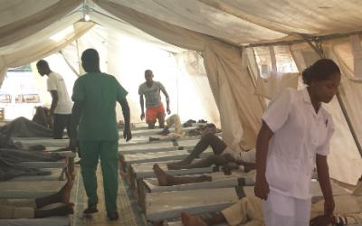 Das Cholera-Behandlungszentrum in Bauchi im Nordosten von Nigeria