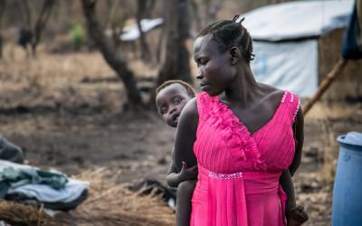 A refugee from South Sudan in Palorinya, Uganda