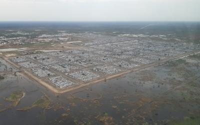 Luftansicht des Vertriebenenlagers Bentiu, 31.10.2021