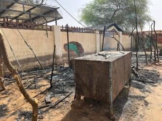 Zerstörte Mauer South Hospital