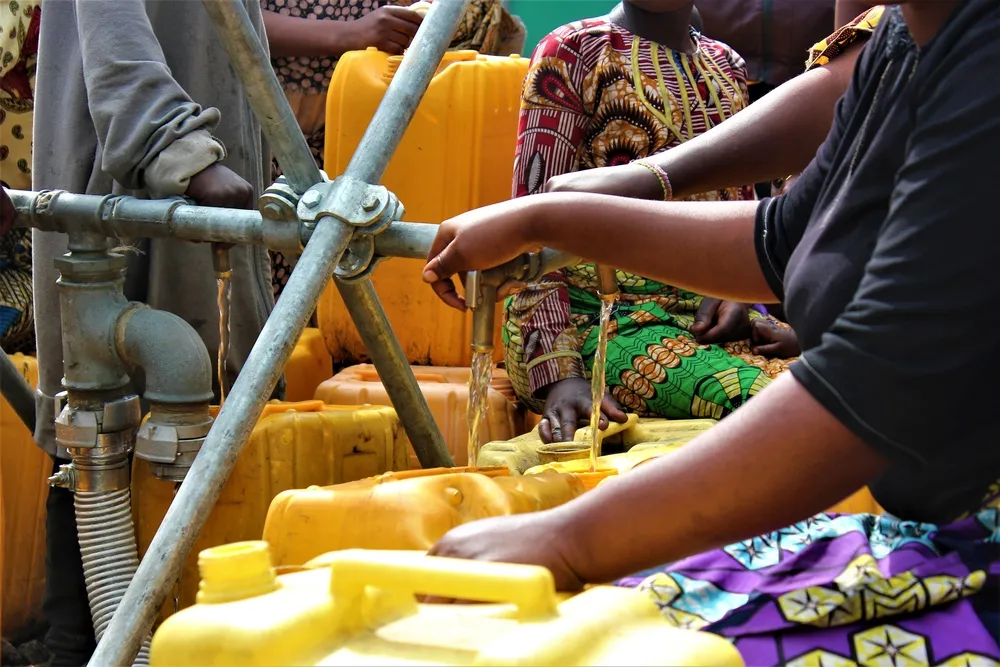 Water trucking in Munigi