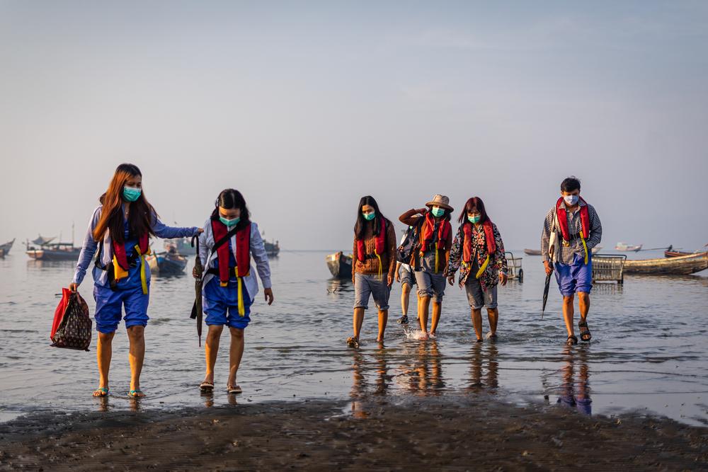 MSF staff on their journey to set up a clinic