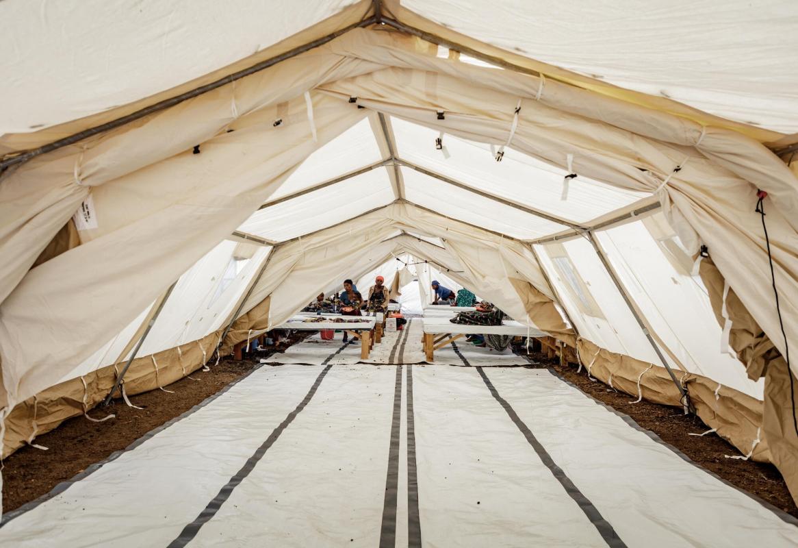 Ein Cholera Behandlungs-Zentrum von Ärzte ohne Grenzen in Munigi