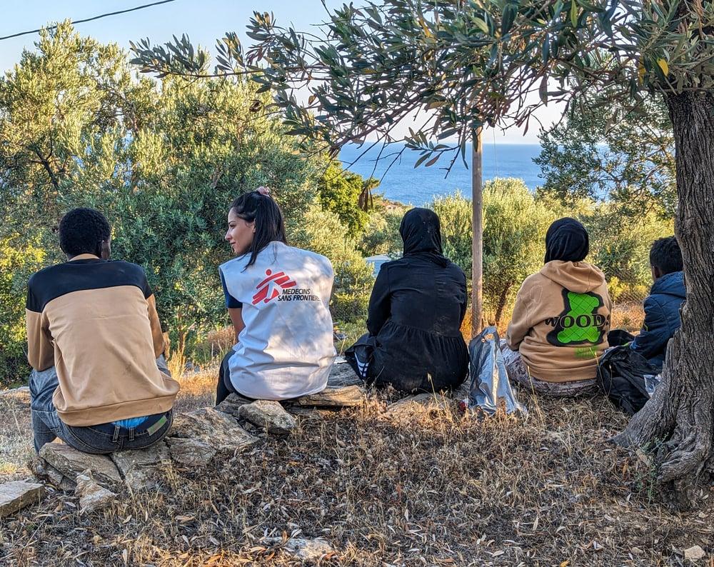 Emergency medical aid activity in Lesvos, Greece