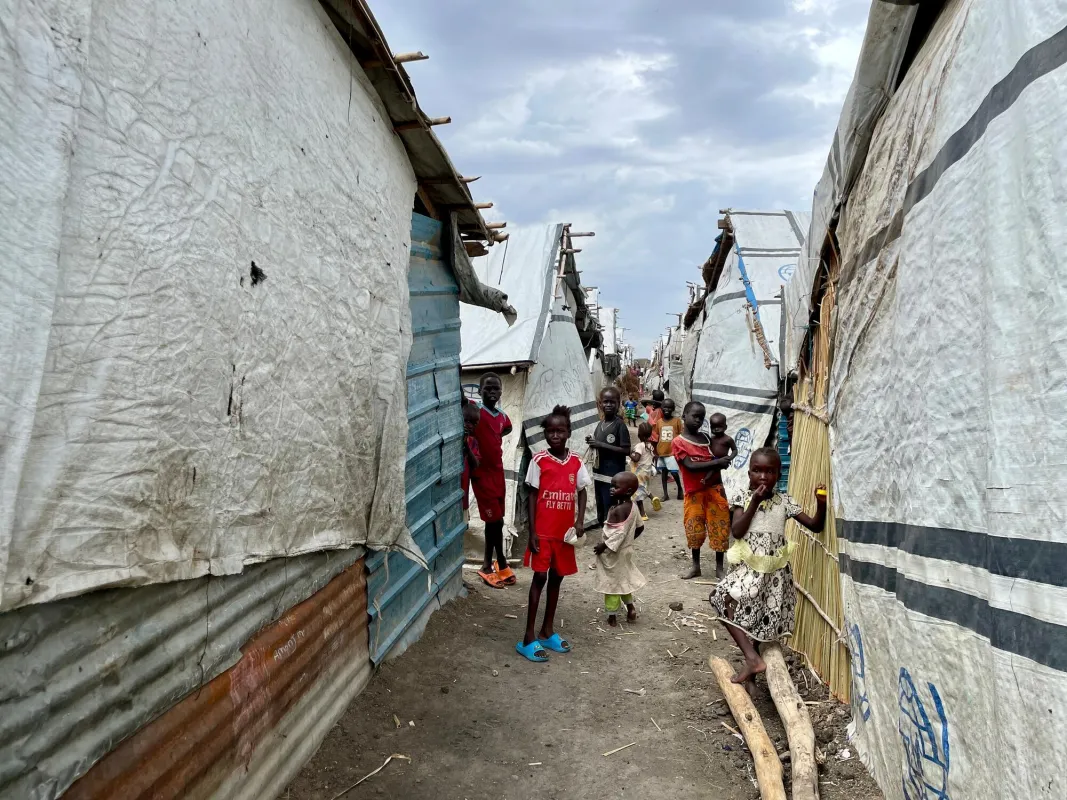 Scene of everyday life inside the Protection of Civilians Site