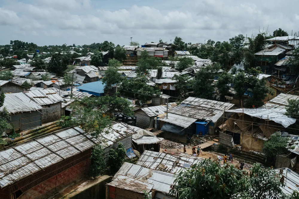 View of a small section of the Kutupalong refugee camps.