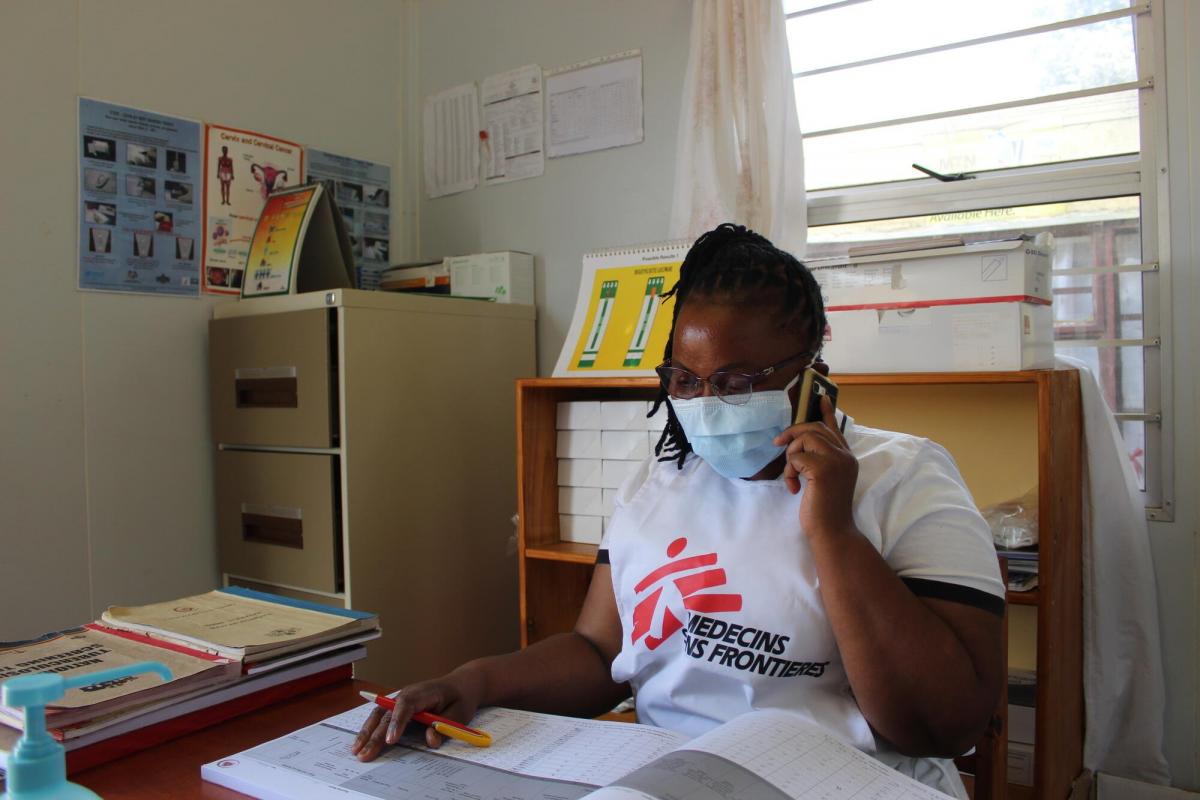 MSF counsellor, fixed clinic in Shiselweni