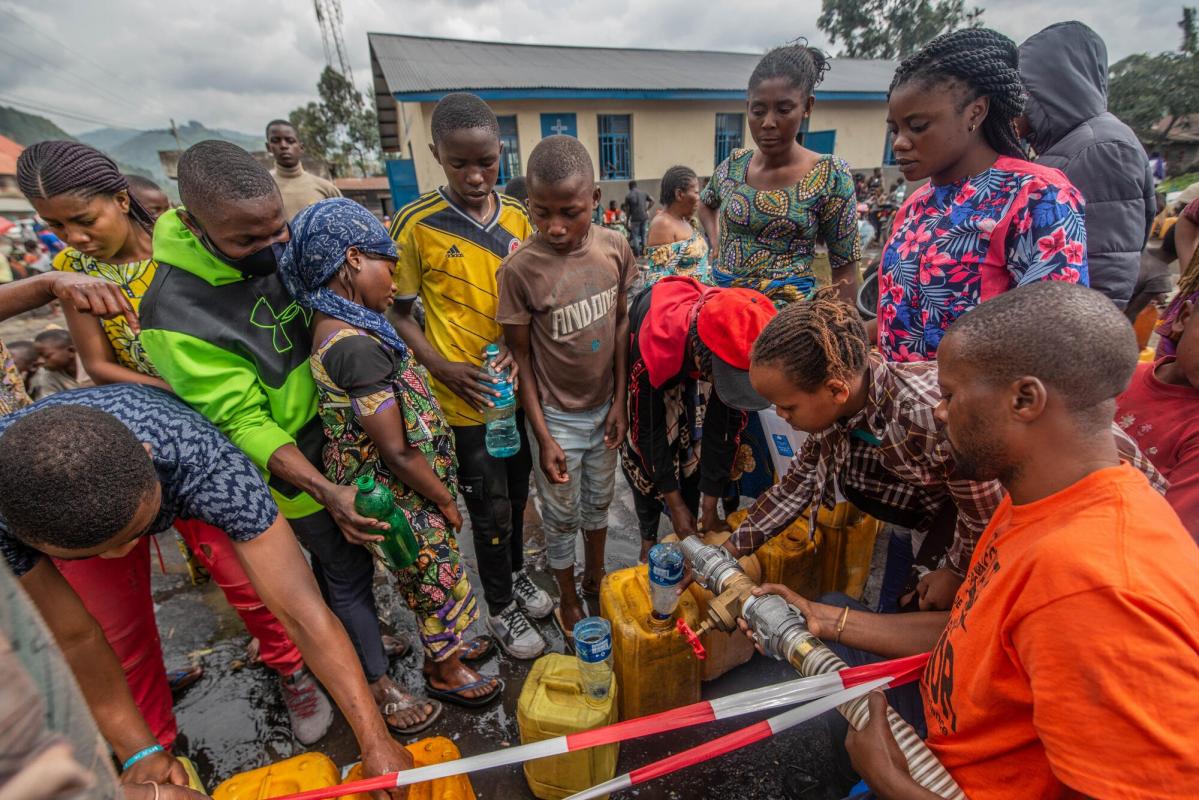 Water distribution in Sake, North Kivu, DRC