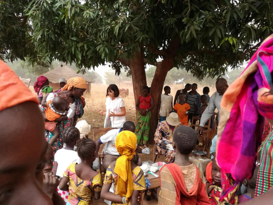Measles vaccination in Kyabé