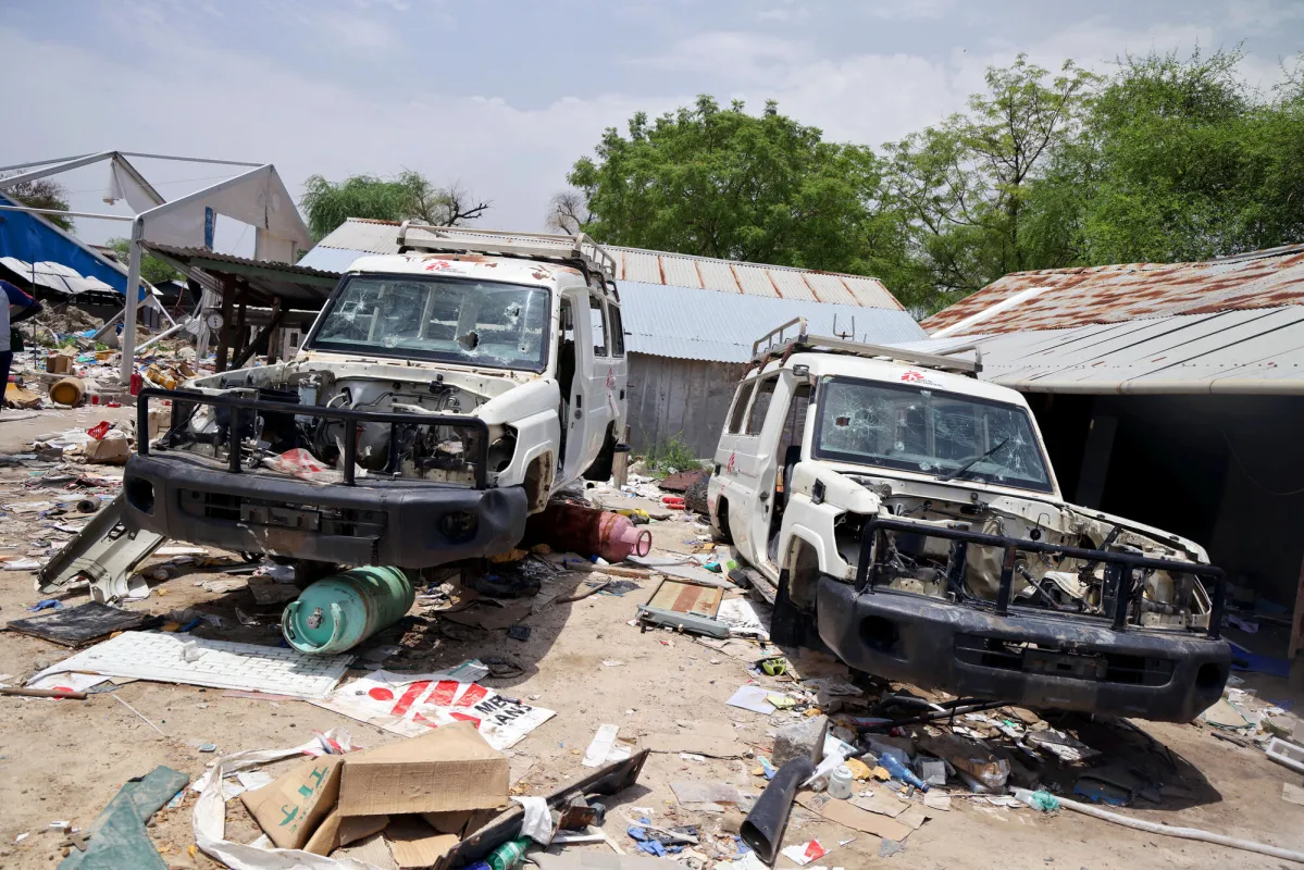 MSF vehicles were destroyed and vandalized following the bombardment