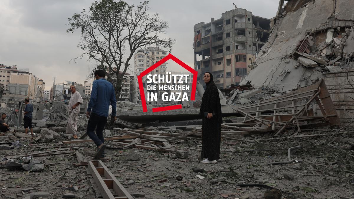 Schützt die Menschen in Gaza - Karussell Hero Bild