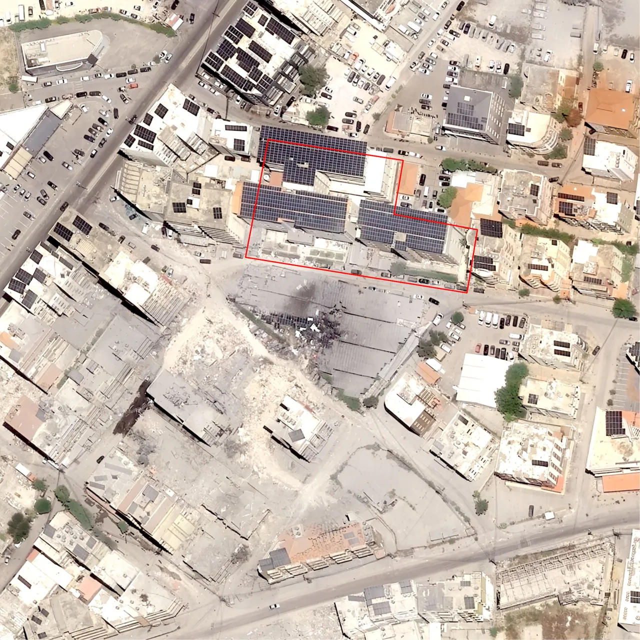 Krankenhaus in Tyre im Libanon nach Bombenangriff