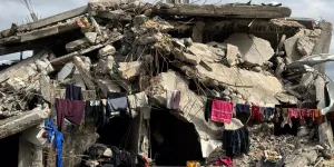 The rubbles in Gaza