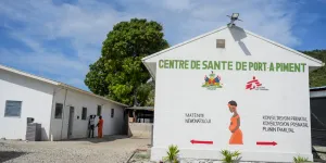 View of the main entrance to the Port-à-Piment Health Center