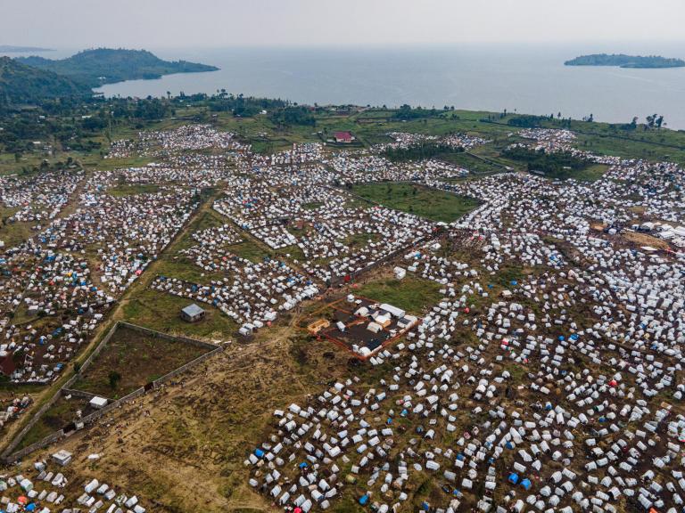 Aerial view of the Bulengo IDP site