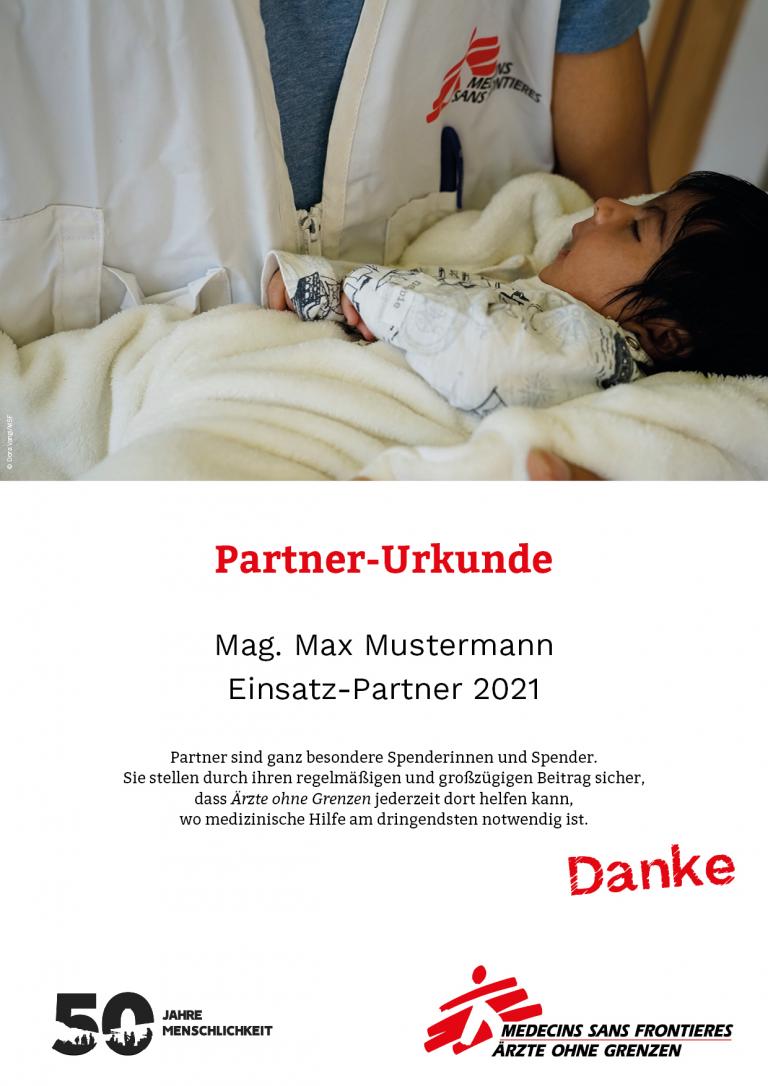Beispiel einer Partner Urkunde