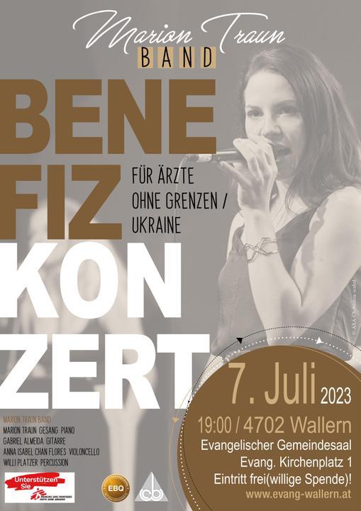 Plakat Benefizkonzert Wallern