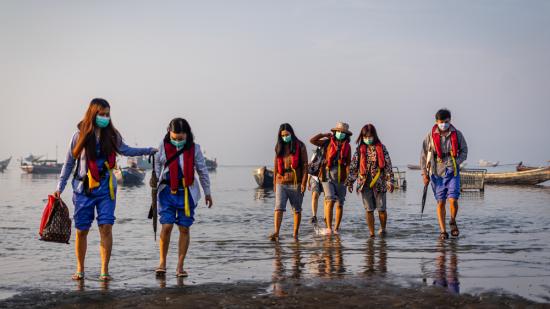 MSF staff on their journey to set up a clinic