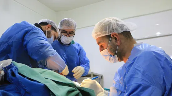 MSF response to the earthquakes through Atmeh Hospital