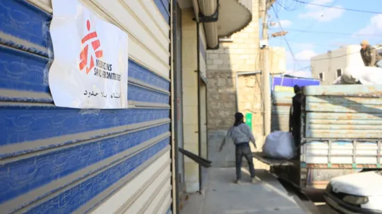 MSF response to the earthquakes through Atmeh Hospital