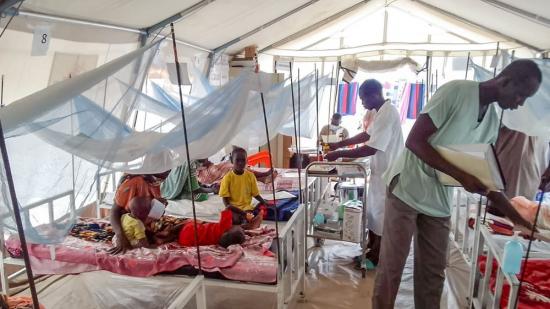 Sudanese refugees in Adré, eastern Chad