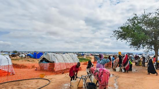 Sudanese refugees in Adré, eastern Chad