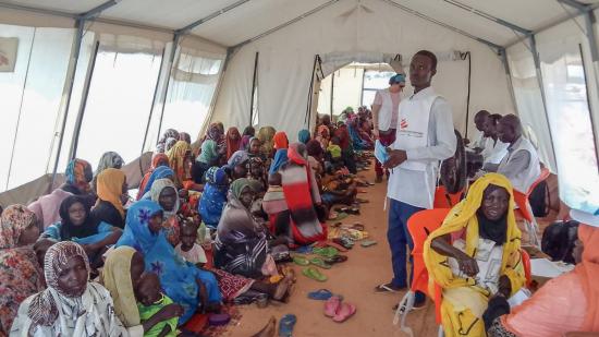 Sudanese refugees in Adré, eastern Chad