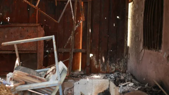 Nyala Teaching Hospital, destruction inside