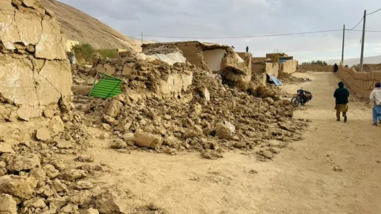 Earthquake-affected village, Firoznakhcher district