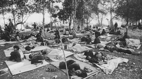 Cambodian refugees fleeing the Khmer Rouge regime and Vietnamese occupation