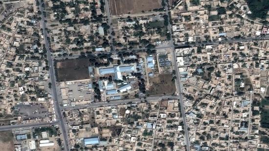Satellite image of Hospital area before the attack