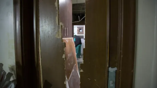  East Aleppo –  Inside a hospital destroyed by an airstrike