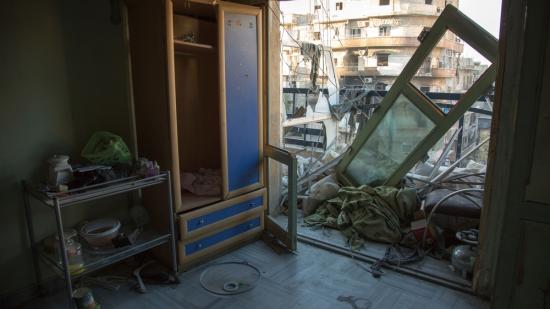  East Aleppo –  Inside a hospital destroyed by an airstrike