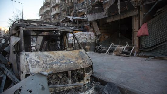  East Aleppo –  Inside a hospital destroyed by an airstrike