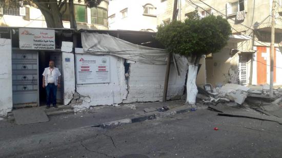 MSF Klinik in Gaza beschädigt