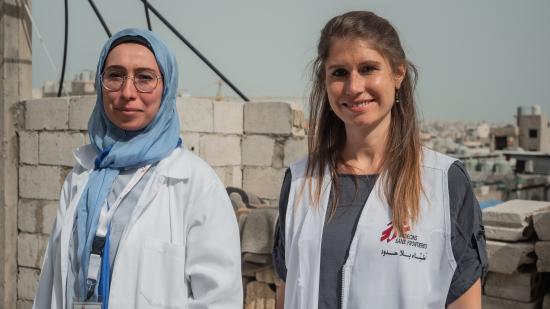 Johanna Dibiasi und Kollegin Wafaa Shreibi