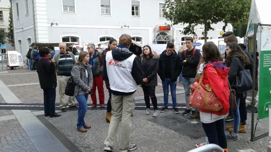 Besuch der Ausstellung "Hilfe aus nächster Nähe" in Graz