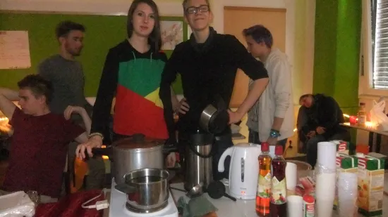 Buffet-Stand für Ärzte ohne Grenzen