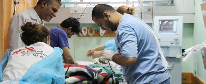 Gaza MSB10833 Samantha Maurin web Die Notaufnahme im Al-Shifa Krankenhaus in Gaza-Stadt.