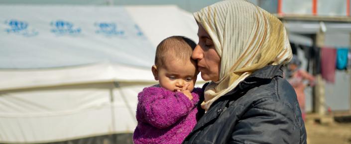 Mutter und Kind im Flüchtlingslager Domiz.
