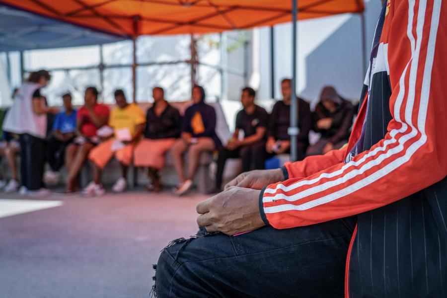 MSF mobile clinic in the Closed Control Access Centre in Zervou, Samos.