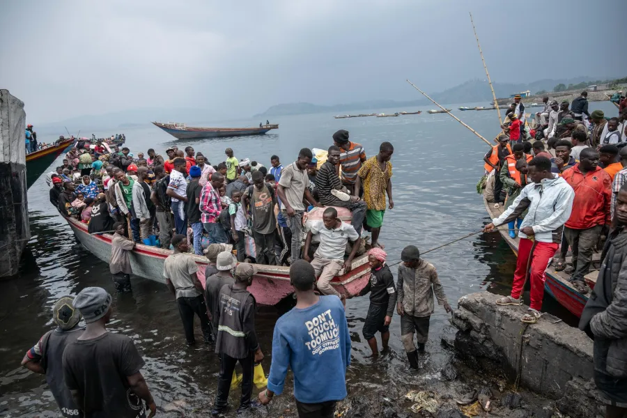 People fleeing the conflict in North and South Kivu