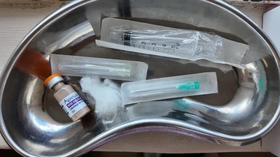A dose of CAB-LA - a long-acting injectable HIV pre-exposure prophylaxis - prepared for a client