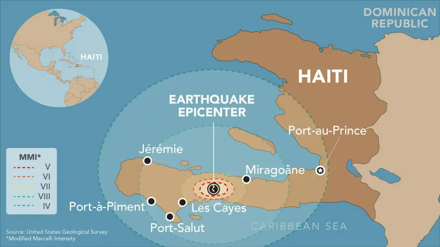Haiti 2021 Earthquake Response Map