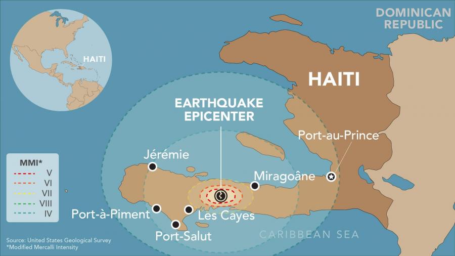 Haiti 2021 Earthquake Response Map