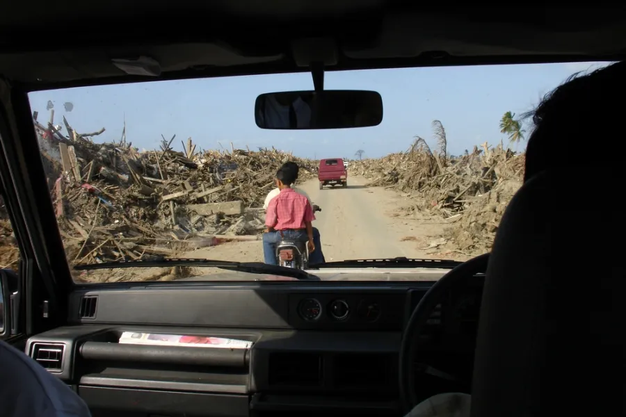 Banda Aceh in the northern Sumatra province after tsunami