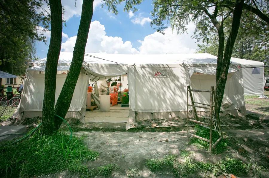 Tent hospital after the Earthquake in Nepal